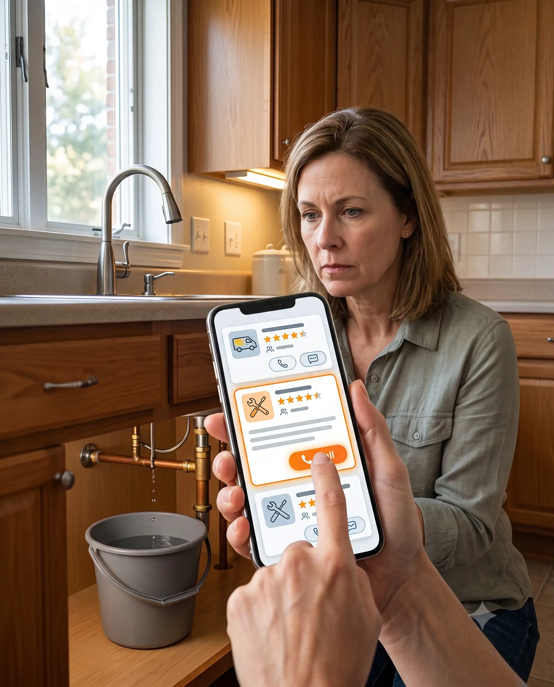 Customer searching for another plumber after a missed call
